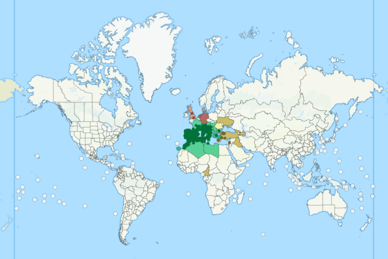 Mappa di Crematogaster scutellaris