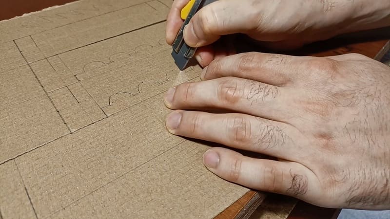 Cutting the test tube holder