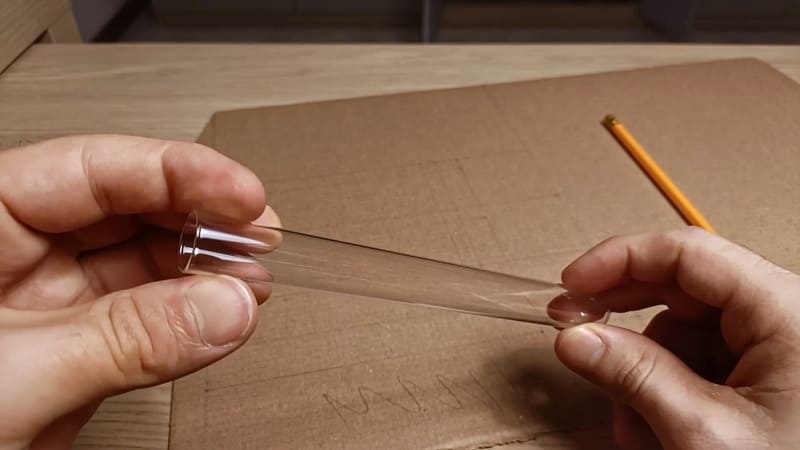 Test tube of a test tube holder